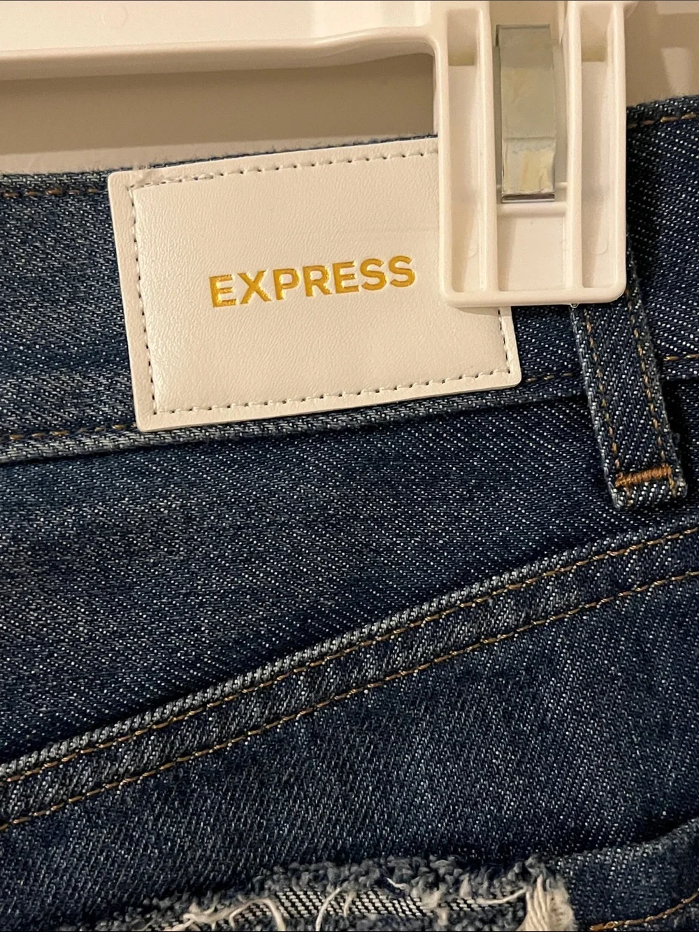 Express denim mom shorts